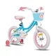 Dětské kolo Joystar Angel 14" s košíkem a kolečky • 91-119 cm - modrá
