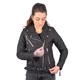 Dámská kožená moto bunda W-TEC Brinea - matně černá