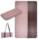 Skládací podložka na cvičení inSPORTline Misette 180x61x0,8 cm - modro-černá - bamboo beige-hnědá