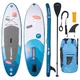 Paddleboard s příslušenstvím inSPORTline Wavelet 9'6" • 260l • do 80kg - zelená - modrá