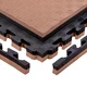 Puzzle tatami podložka inSPORTline Malmeida 100x100x4 cm - mocha mousse-černá, vzor 5 proužků - mocha mousse-černá, vzor 5 proužků
