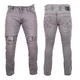 Pánské moto jeansy BOS Micas - Gray - Gray