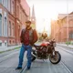 Kožená moto vesta W-TEC Trabacho - černá