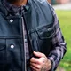 Kožená moto vesta W-TEC Delasola - černá