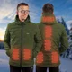 Pánská vyhřívaná bunda W-TEC HEATborg - černá - khaki