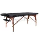 Masérské lehátko inSPORTline Orashi 186x60x62,5-85,5 cm 2-dílné dřevěné - 2.jakost - černá