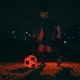 Svítící fotbalový míč inSPORTline Lumikick s LED světlem, vel. 5