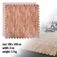 Puzzle tatami podložka inSPORTline Zemalpro 100x100x2 cm - motiv dřeva - motiv dřeva