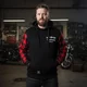 Moto mikina W-TEC Black Heart Ramforge - červeno-černá