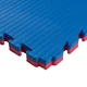 Puzzle tatami podložka inSPORTline Malmeida 100x100x4 cm - mocha mousse-černá, vzor 5 proužků