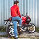 Dámské moto jeansy W-TEC Panimali - modrá