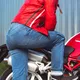 Dámské moto jeansy W-TEC Lustipa - modrá