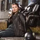 Dámská kožená moto bunda W-TEC Black Heart Lizza - 2.jakost - vintage hnědá