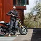 Letní moto bunda W-TEC 2Stripe - černo-béžovo-oranžová