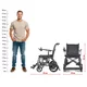 Skládací elektrický karbonový invalidní vozík inSPORTline Feally • 16,2kg • do 120kg • až 25km dojezd
