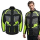 Pánská moto bunda W-TEC Burdys Evo - černo-šedo-zelená - černo-šedo-zelená