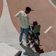Zadní sedačka na kolo s adaptérem a nosičem na sedlovku Urban Iki - Icho zelená/Bincho černá