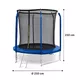 Trampolína s ochrannou sítí a schůdky KLARFIT Jumpstarter 250 cm modrá