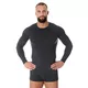 Pánské tričko Brubeck Active Wool s dlouhým rukávem - Black
