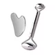 Masážní kovový set Face roller a Gua Sha inSPORTline Comesta Set