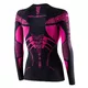 Dámské funkční triko Brubeck Dry s dlouhým rukávem - Black/Fuchsia