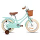 Dětské kolo Joystar Stitch 14" s košíkem a kolečky • 92-120 cm - zelená