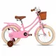 Dětské kolo Joystar Stitch 16" s košíkem a kolečky • 105-135 cm - růžová
