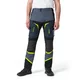 Moto kalhoty W-TEC Modock - černo-modro-fluo žlutá