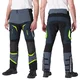 Moto kalhoty W-TEC Modock - černo-modro-fluo žlutá