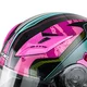 Výklopná moto přilba W-TEC Pezzon Magenta