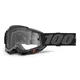 Motokrosové brýle 100% Accuri 2 - Scranton černá, čiré plexi - Enduro černá, čiré plexi