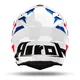 Moto přilba Airoh Commander 2 Reveal lesklá modrá/červená
