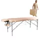 Masážní stůl inSPORTline Tamati 186x70x63-90 cm 2-dílný hliníkový - hnědá - krémově bílá