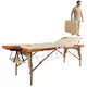Masérské lehátko inSPORTline Japane 195x70x62-84 cm 3-dílné dřevěné - bílo-oranžová