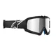 Dětské motokrosové brýle Alpinestars Vision Mirror Youth - Corp černá, zrcadlové stříbrné plexi