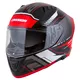 Moto přilba Cassida Aero Drome černá perleť/červená/bílá/šedá - 2.jakost
