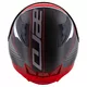 Moto přilba Cassida Aero Drome černá perleť/červená/bílá/šedá - 2.jakost