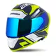 Moto přilba Cassida Aero Drome modrá/žlutá fluo/světle modrá/bílá
