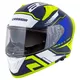 Moto přilba Cassida Aero Drome modrá/žlutá fluo/světle modrá/bílá