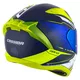 Moto přilba Cassida Aero Drome modrá/žlutá fluo/světle modrá/bílá