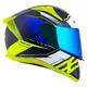Moto přilba Cassida Aero Drome modrá/žlutá fluo/světle modrá/bílá