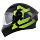 Moto přilba Cassida Orbit Grind černá matná/žlutá fluo