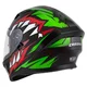 Moto přilba Cassida Orbit StriX červená/zelená/šedá/bílá/černá