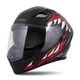 Moto přilba Cassida Orbit StriX červená/šedá/bílá/černá