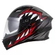 Moto přilba Cassida Orbit StriX červená/šedá/bílá/černá
