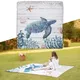 Pikniková deka inSPORTline Maritino 208x197 cm - mořský život - želva