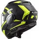 Překlopná moto přilba LS2 FF900 Valiant II Revo P/J - Matt Black H-V Yellow