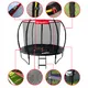 Trampolína s ochrannou sítí a schůdky inSPORTline Flea PRO 244 cm