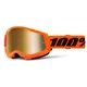 Juniorské motokrosové brýle 100% Strata 2 Junior Mirror - Orange, True zlaté plexi - Orange, True zlaté plexi
