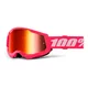 Motokrosové brýle 100% Strata 2 New Mirror - Neon žluté, růžové plexi